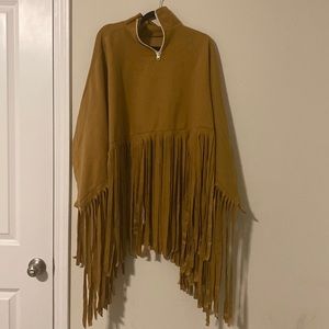 Fringed crop sweatshirt